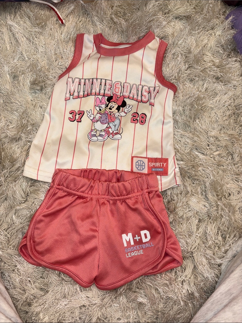 Minnie & Daisy Pink Athletic Tank + Shorts Set